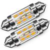 Ruiandsion 6418 DE3423 C5W LED a cupola da 36 mm DC 12 V Super Bright 6418 DE3423 C5W lampadine di ricambio per interni auto, luce bianca calda (confezione da 2)