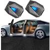 NewL 2x Logo personalizzato senza fili ha portato proiettore auto porta passo cortesia luci di benvenuto pozzanghera ombra fantasma luci LED - Accettare logo dinamico personalizzato