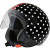 Rodeo Drive RD105N Casco D/Jet con Visiera Elicotterista, Fiocco Nero, M