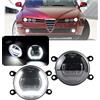 NSLUMO LED Fendinebbia DRL Luce di marcia diurna compatibile con Alfa Ro.meo 159 Brera Spider 2005 2006 2007 2008 LED Anello Aureola Guidare in esecuzione DLR Luce E4 approvato 2PCS