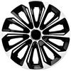 NRM 4x Copriruota nero bianco 16 pollici STRONG da NRM | Set di 4 coprimozzi universali, NRM copricerchio nero bianco 16