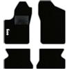 QUEMAR Tappetini Auto compatibili con Fiat 600 anno 1998-2010 / Kit Tappeti in Moquette e Gomma su Misura (Set 2 Anteriori + 2 Posteriori) / Ricami e Colori Personalizzati (1 Ricamo, Bordo Perla)