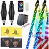 Ehaho Confezione da 2 luci a frusta con base a molla, luce a LED con app e telecomando, frusta a spirale RGB con interruttore a bilanciere, luce a frusta musicale per camion UTV ATV Polaris RZR Can-Am