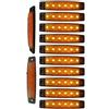GSRECY Luci di segnalazione laterali a 6 LED da 9,6 cm, per camion, luci di segnalazione ambra, luci di posizione posteriori, luci di segnalazione per cabina di camion, luci di segnalazione RV