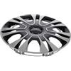 Anneome Copricerchi per Auto, Copri Cerchi 14 Pollici Auto, Coprimozzo in Pp Argento, Resistente All'acqua, per Ruota