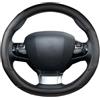 Mtuqvma Coprivolante Per Peugeot 308 2014~2020 II T9 308 SW 308 CC Copertura Volante automobile Fibra Carbonio + Cuoio DELL'UNITÀ Di Elaborazione Accessori Auto Interni Coprivolante Auto(A)