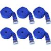 Bseical 6 Pezzi Cinghie Di Fissaggio Con Cricchetto Professionali, Cinghie Di Tensionamento, Cinghie Per Trasporto Di Ancoraggio Per Camping Outdoor Auto Bici Moto Ect (25mm*1m, blu navy)