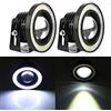 Fydun Fendinebbia Angel Eyes, 1 Paio 10W Universale LED COB Fari Angel Eyes per Auto Impermeabili 3200lm Alta Luminosità Luce di Marcia Diurna Luce Bianca 6-16V con Viti di Montaggio(3,5 Pollici)