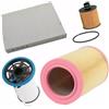 Cormar Kit Filtri Tagliando per Alfa Romeo Giulietta 1.6 JTDm Euro 6, Set 4 Pezzi Aria Olio Carburante Abitacolo
