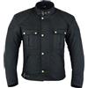 Texpeed Giacca corto moto da uomo in cordura cerato impermeabile con armatura CE Nero (EN 1621-1) 3XL