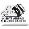 erreinge Sticker Compatibile per Fiat Panda Divertente Adesivo Sagomato in PVC per Decalcomania Parete Murale Auto Moto Casco Camper Laptop - cm 35