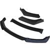 HUVNEXA 4 pezzi Auto Paraurti Anteriore Labbro Nero Lucido Splitter Diffusore Body Kit Spoiler Luminoso, for Fiat, Tipo Egea 2015-2020 Spoiler anteriore(4pcs+Black)