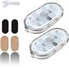 Kwoxet 2PCS Striscia LED Auto Interni, Touch Light RGB 7 Colori Ricaricabile Mobile USB Luci Senza Fili, Adatto per Camera da Letto(7 colori che lampeggiano a ritmo di musica)