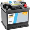 ROFIBA BATTERIE Batteria Auto EXIDE EXCELL EB442 44Ah 420A EN POSITIVO A DX L1B