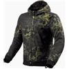 REV'IT! Revit Saros WB Camo Giacca tessile moto, nero/verde, L