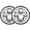 NVETJMUA Fanale Proiettore Per Hummer H1 H2 H3 Fari Anteriori A LED Rotondi Da 7 Con Indicatori Di Direzione Fari anteriori(40W Sliver)