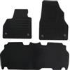 TEXER Tappetini in tessuto, adatti per Renault Kangoo II, anno di costruzione 2008 - BASIC, Nero