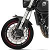labelbike Adesivi Moto Cerchi compatibile con Benelli | Leoncino 500 e 800, Strisce, Ruote, Tuning Kit, Decorazione, Italia Rosso, Made in Italy