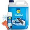 HappyCar Kit Inverno - Lavavetri Invernale Auto -20°C 5L con Versatore, Spray Antighiaccio autoe Raschietto AntiGraffio - Parabrezza Pulito e Sicuro in Inverno (3 Prodotti in 1)