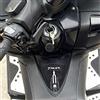 labelbike - Adesivo 3D Moto Pedana Protezione e Decorazione in Resina compatibile con Yamaha TMAX 2008-2011 Carbonio-Bianco