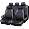 YFSRBH Set coprisedili in Pelle per Auto per Nissan X-Trail T32,Morbidi e Confortevoli, Resistenti all'Usura, Impermeabili e Antiscivolo.,C/Grey