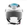 BHR Casco Moto Bambino Demi-Jet, BHR 838 CHILDREN, Casco Scooter per Bambini/Bambine Omologato ECE 22.06, Visiera Antigraffio e Sgancio Micrometrico, Sea, S