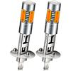 Ruiandsion Ruiandison H1 LED Luci Fendinebbia Anabbaglianti Giallo 10-30V COB 5SMD Mini Lampadine Sostituzione Alogeni Luci Diurne Non-Polarità (Confezione da 2)