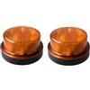 SPUFKGE Lampada Freno Fanali Posteriori 2 Pezzi Per Camion Indicatore Laterale Auto LED Luce Stroboscopica Rosso Bianco Ambra Blu Verde Luci Ingombro Per Rimorchio 12V 24V Luci Lampeggianti(Amber,12V -24V)