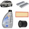 OP Kit tagliando 3 filtri + 4L olio Q8 Elite 0W-30 per Citroen C4 Gran Picasso 1.2 THP benzina 2013+