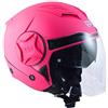 CGM 129A Casco Moto Demi-Jet, Rosa Fluo Opaco, S (55-56cm), 1 Pezzo