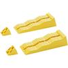 Wiltec Coppia di Cunei scanalati 40/70/100 mm con Fermo, Set di 2 Cunei di livellamento con capacità di carico di 3 t, per roulotte, Camper, rimorchi