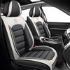 Generic Coprisedili Auto Universale Per MG ZS Hybrid+ Luxury 2024 2025 2026, Copri Sedile Auto Pelle PU，Impermeabile，Traspirante, Regalo di Compleanno(Gray white)