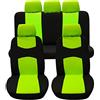 GODGETS Copri-sedili Auto Universale Set Completo/Set Copri-Sedile Universali per Anteriori e Posteriori/Accessori Auto Interno,Nero Verde,2 * Seater Anteriore + 3 * Seater Posteriore