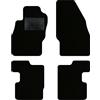 QUEMAR Tappetini Auto compatibili con Opel Corsa D - E 2006-2019/ Kit Tappeti in Moquette e Gomma su Misura (Set 2 Anteriori + 2 Posteriori)/ Ricami e Colori Personalizzati (0 Ricami, Bordo Nero)