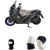 farbrothersonline COMPATIBILE CON YAMAHA X-MAX 125/300 2021-2022-2023-2024-2025 COPRIGAMBE R244-X PARANNANZA TERMOSCUD TUCANO URBANO SPECIFICO PER SCOOTER COPERTA TERMICA CON ASSICURAZIONE IMPERMEABILE