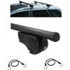 farbrothersonline COMPATIBILE CON SUZUKI Jimny I SUV Rail aperti anno 2015 BARRE PORTAPACCHI TOTUS FE PER TETTO AUTO CON REALING CORRIMANO ALTI OMOLOGATE ACCIAIO 127CM PROFILO OVALE MAX 100KG