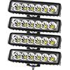 PICAA 4pcs Faro da Lavoro Led, 6 pollici 18W Spot Luci di Lavoro, 12V 24V Faretti Led per Trattore Fuoristrada Auto 4x4 SUV ATV Camion Moto Barca