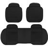 Susy Shop 3pz Coprisedile Universale Auto | Protezione Sedile 2 Anteriore e 1 Posteriore | Protector Comfort Automotive Cuscino Interni (PVC-Nero)