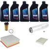 AOQ ORIGINAL QUALITY AOQ - KIT TAGLIANDO 4 FILTRI COMPATIBILE CON BMW SERIE 3 (F30), (F31), SERIE 1 (F20) (F21) CON 5 LITRI OLIO ORIGINALE TWIN POWER TURBO 5W30