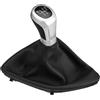 Viviance Coperchio del bagagliaio della leva del cambio pomello del cambio manuale compatibile con BMW Serie 1 E81 E87 E87 LCI E88 E82 - Argento 5 velocità