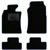 QUEMAR Tappetini Auto compatibili con MINI R50 R52 Cabrio R53 2001-2007/ Kit Tappeti Moquette e Gomma su Misura (Set 2 Anteriori+2 Poster.)/ Ricami e Colori Personalizzati (Bordo Blu, 0 Ricami)