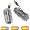 Yoegerery Indicatore laterale dinamico a LED, super luminoso, Canbus, ripetitore sequenziale, luci per A-udi A3 S3 8P A4 S4 RS4 B6 B7 B8 A6 S6 RS6 C5 C7 (trasparente)