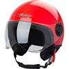 A-Pro Casco Jet Demi Urban Moto Omologato ECE 22-06 Avio Sferica SonicMoto Rosso M