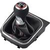 PRGPMSUNAD Cuffia Leva Cambio Per Ibiza 6J Per Seat Per Leon MK1 Per p&assat MK4 Per G&olf Per VW Per G&olf 5 6 Per S&CIROCCO Per Octavia Pomello Cambio Leva(5 Speed6)