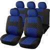 Susy Shop A20 Coprisedili Per Auto Universali | Modello Trapuntato | Set Fodere Anteriori e Posteriori | Zip | Copri-Sedile Interni (A20 (Trapuntato) Blu)
