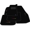 Generico Tappetini compatibili con Volkswagen Golf 1 - Cabrio 1979-1993, ricamo bandiera kit tappetini auto personalizzati, set tappeti in moquette, tappeto auto