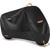 Ergocar Telo Coprimoto telo Moto Impermeabile Elasticizzato Antipolvere Anti UV 300D Copertura Protettiva UV in Poliestere, L (86.6 x 37.4 x 43.3)