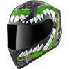 Bogotto V128 Naga Casco, nero opaco/verde, 2XL