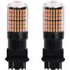 A2ZWORLD 2 Pezzi LED 3157 T25 P27/W, 65mm Lampada Auto Camion 12V 24V Canbus, 144 SMD 3014, 300lm 10W/3W Doppio Filamento (Luce Rosso)