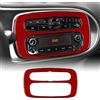 KUNGKIC Fibra di carbonio per auto, controllo centralizzato, pannello di controllo CD, cornice decorativa, per interni, compatibile con Mercedes Benz Smart 453 Fortwo Forfour 2016-2019, accessorio